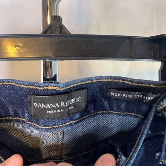 Banana Republic High Rise Straight Denim Jeans w/ Passenger Pockets Size 8/29 - Picture 5 of 9